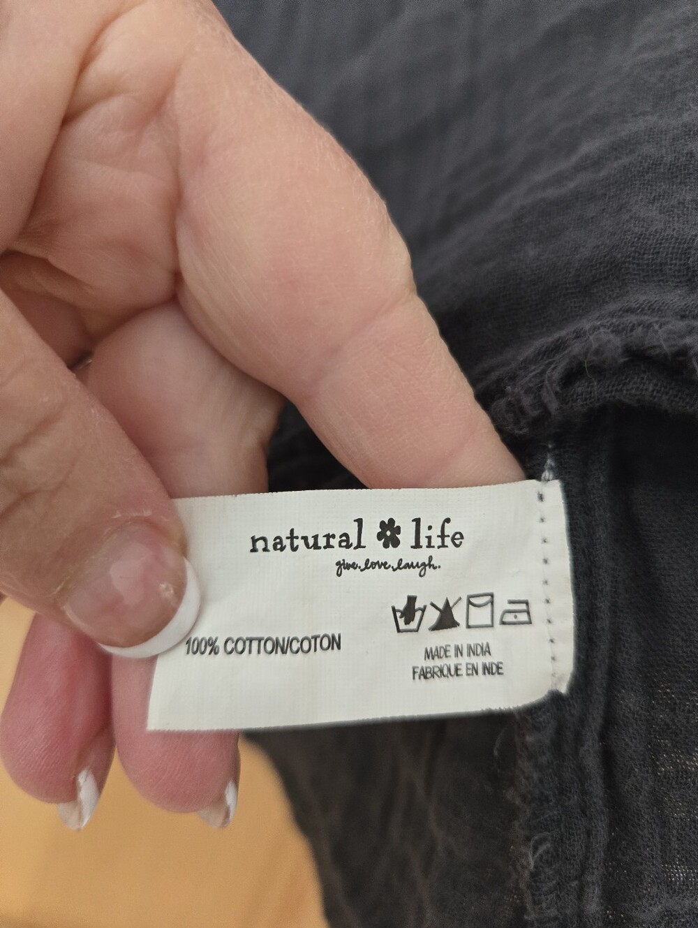 Natural Life Women's Black Gauze Pullover Top Large - Picture 5 of 9